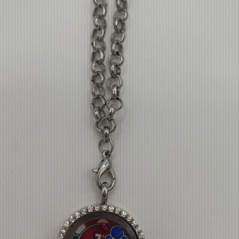 Elegant University of Arizona UofA Floating Locket Silver Red Necklace - Go Cats